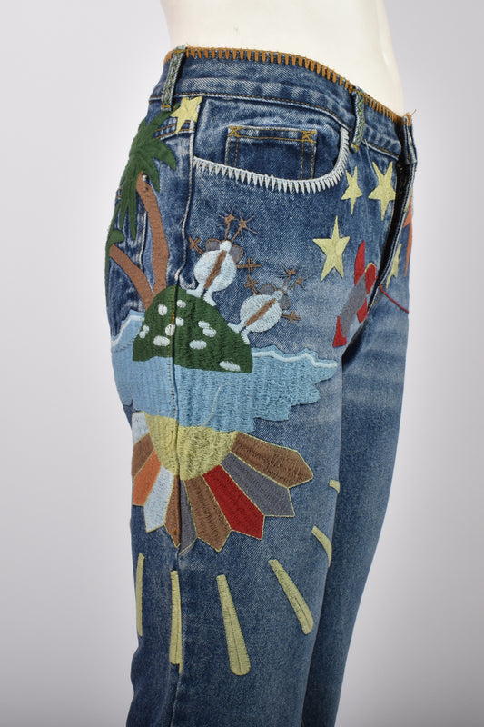 SEE BY CHLOE EMBROIDERED JEANS