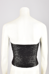 ESCADA BLACK SILK METALLIC STRAPLESS TOP