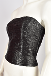 ESCADA BLACK SILK METALLIC STRAPLESS TOP