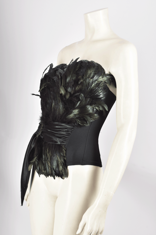 CATWALK COLLECTION 1990S FEATHER CORSET