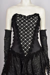 CAROL LEE STRAPLESS CORSET DRESS WITH GLOVES