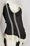 1960'S UNDERBUST BLACK AND WHITE CORSET