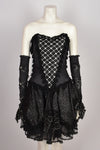 CAROL LEE STRAPLESS CORSET DRESS WITH GLOVES