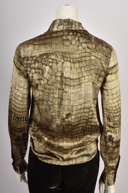 GALLIANO MAP PRINT SILK SHIRT