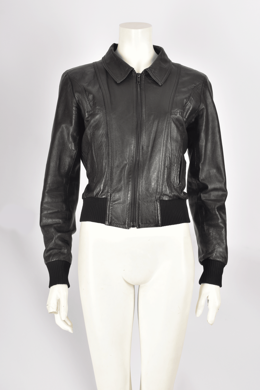 70'S VINTAGE BLACK LEATHER JACKET