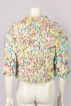 FENDI DYED RABBIT FUR CROPPED JACKET