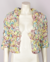 FENDI DYED RABBIT FUR CROPPED JACKET