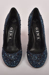 GINA BLUE CRYSTAL HEEL