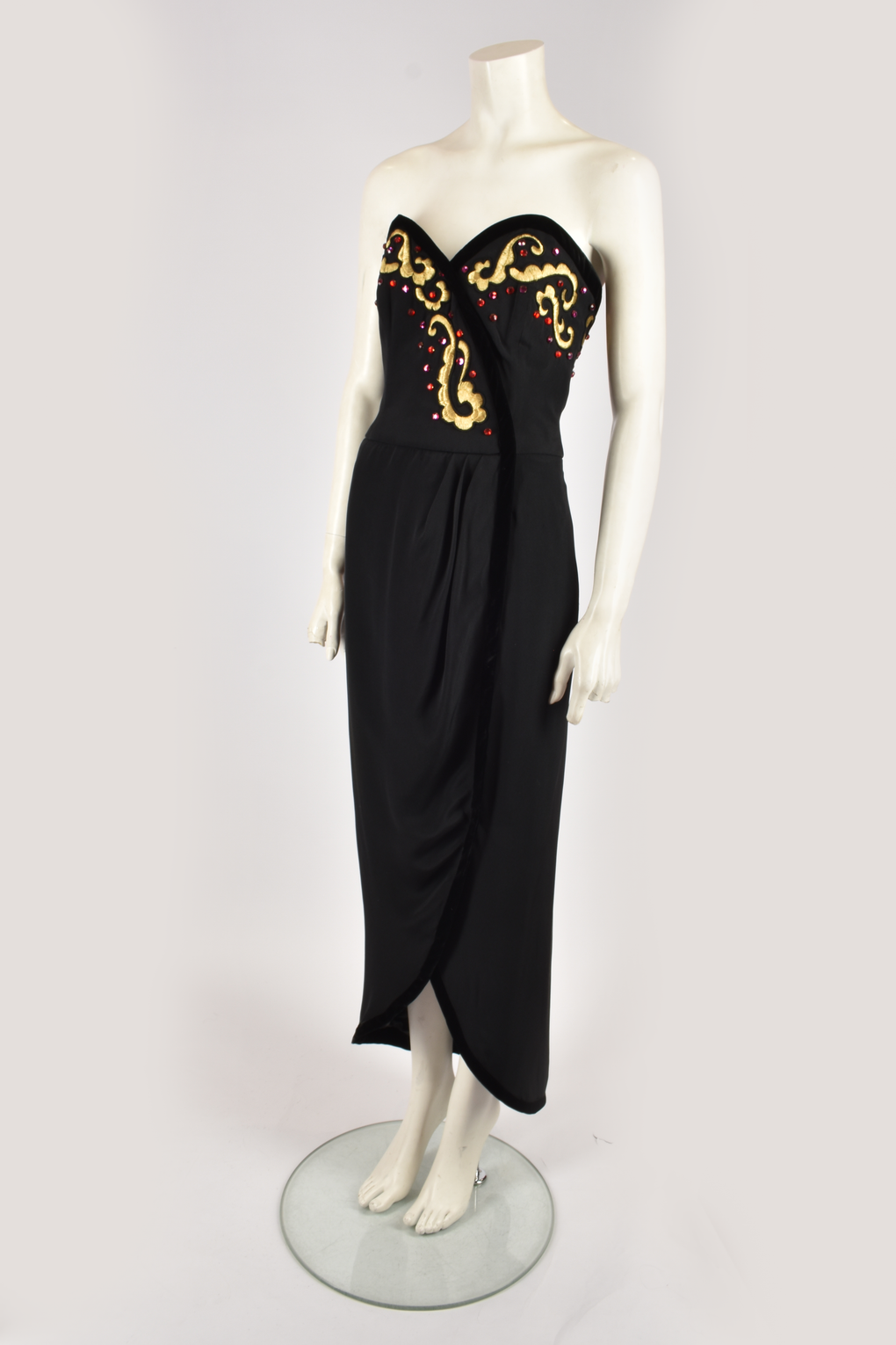 ESCADA BLACK EMBROIDERED DRESS