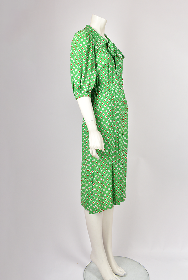 DIORLING BY CHRISTIAN DIOR GREEN FLORAL DRESS – Found And Vision