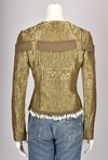 CHRISTIAN DIOR S/S 2003 GOLD JACKET WITH SEASHELL TRIM