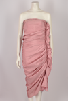 LANVIN RESORT 2009 EMBELLISHED STRAPLESS SIDE RUFFLE DRESS