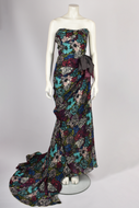 LANVIN RESORT 2010 FLORAL STRAPLESS GOWN