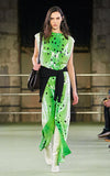 BOTTEGA VENETA A/W 2022 RUNWAY GREEN DEGRADE DRESS WITH SPOTS