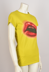 MOWALOLA YELLOW LIPS GRAPHIC T-SHIRT