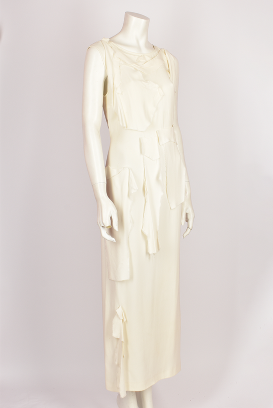LOEWE WHITE DISTRESSED EFFECT DRESS