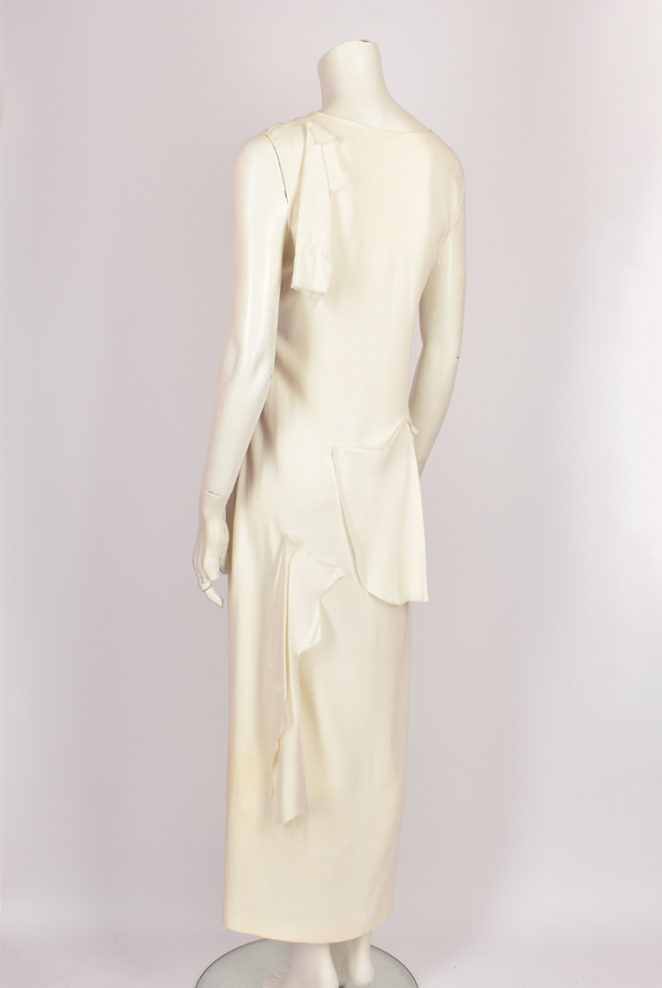 loewe white dress LOEWE WHITE DISTRESSED EFFECT DRESS – Found And Vision