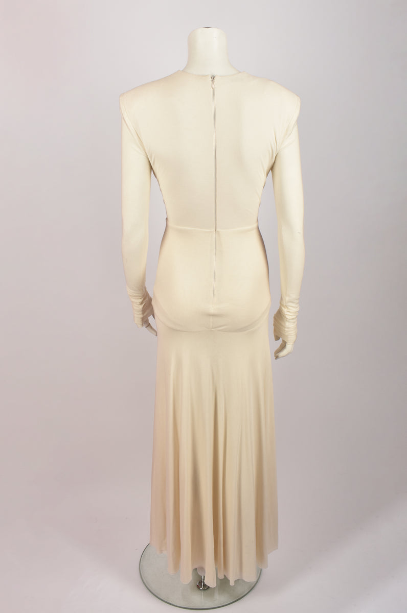 PHILOSOPHY F/W 2021 LONG WHITE DRESS WITH LONG SLEEVES – Found And Vision