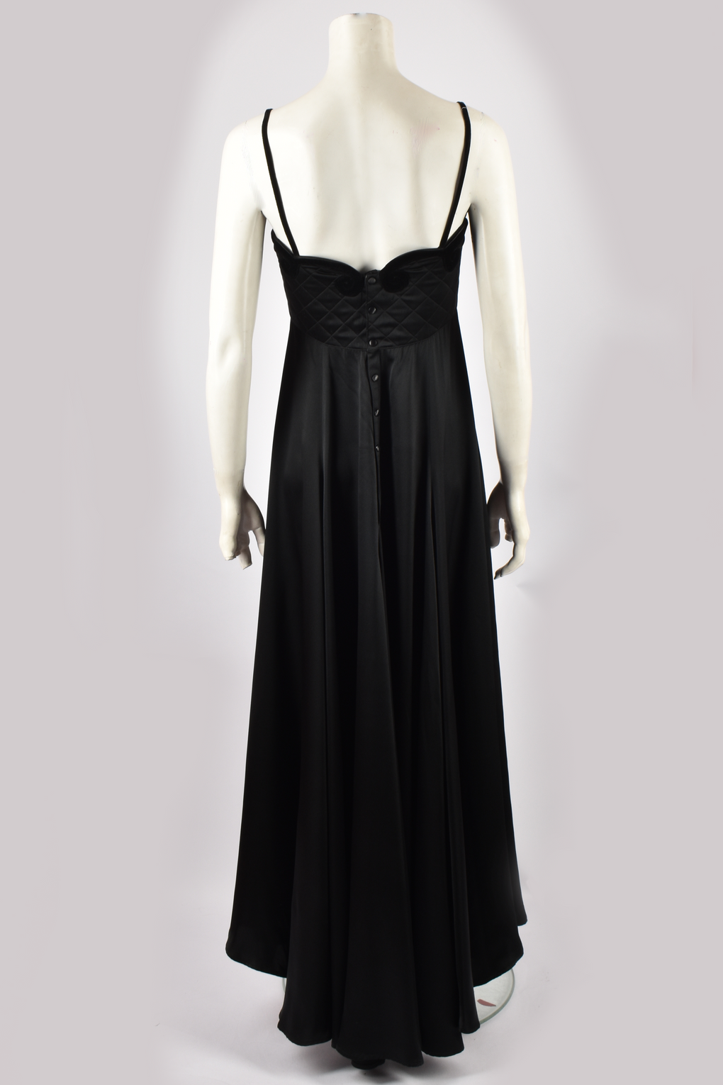 THIERRY MUGLER BLACK SILK GOWN