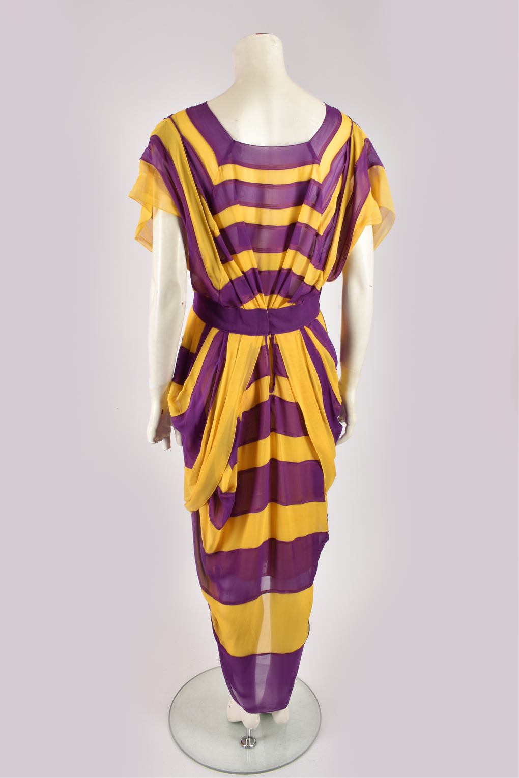 MARC JACOBS S/S 2009 PURPLE AND YELLOW STRIPED DRESS