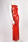 ALEXANDER MCQUEEN RED LATEX DRESS / JUMPSUIT