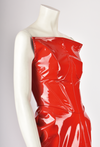 ALEXANDER MCQUEEN RED LATEX DRESS / JUMPSUIT