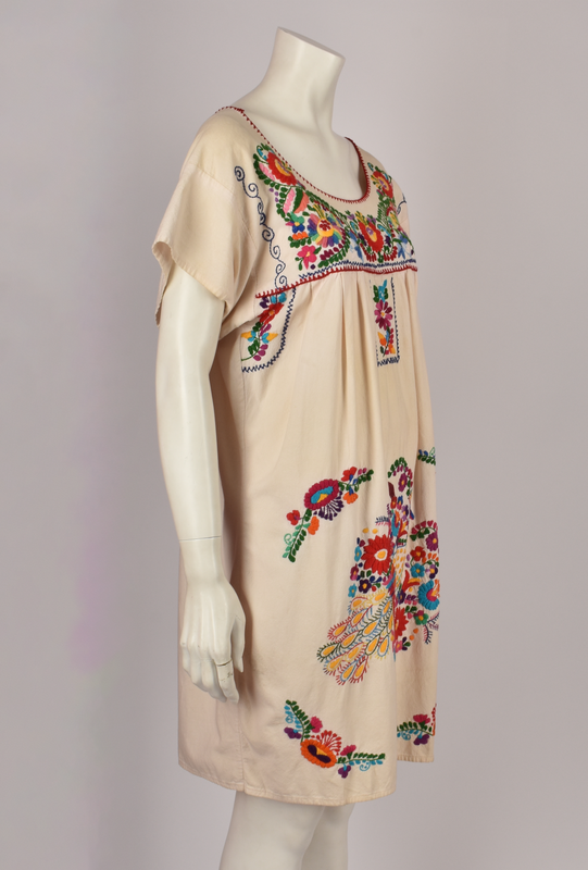 MEXICAN STYLE MINI EMBROIDERED DRESS