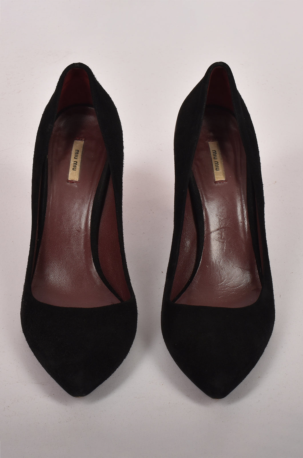 MIU MIU BLACK SUEDE HEEL