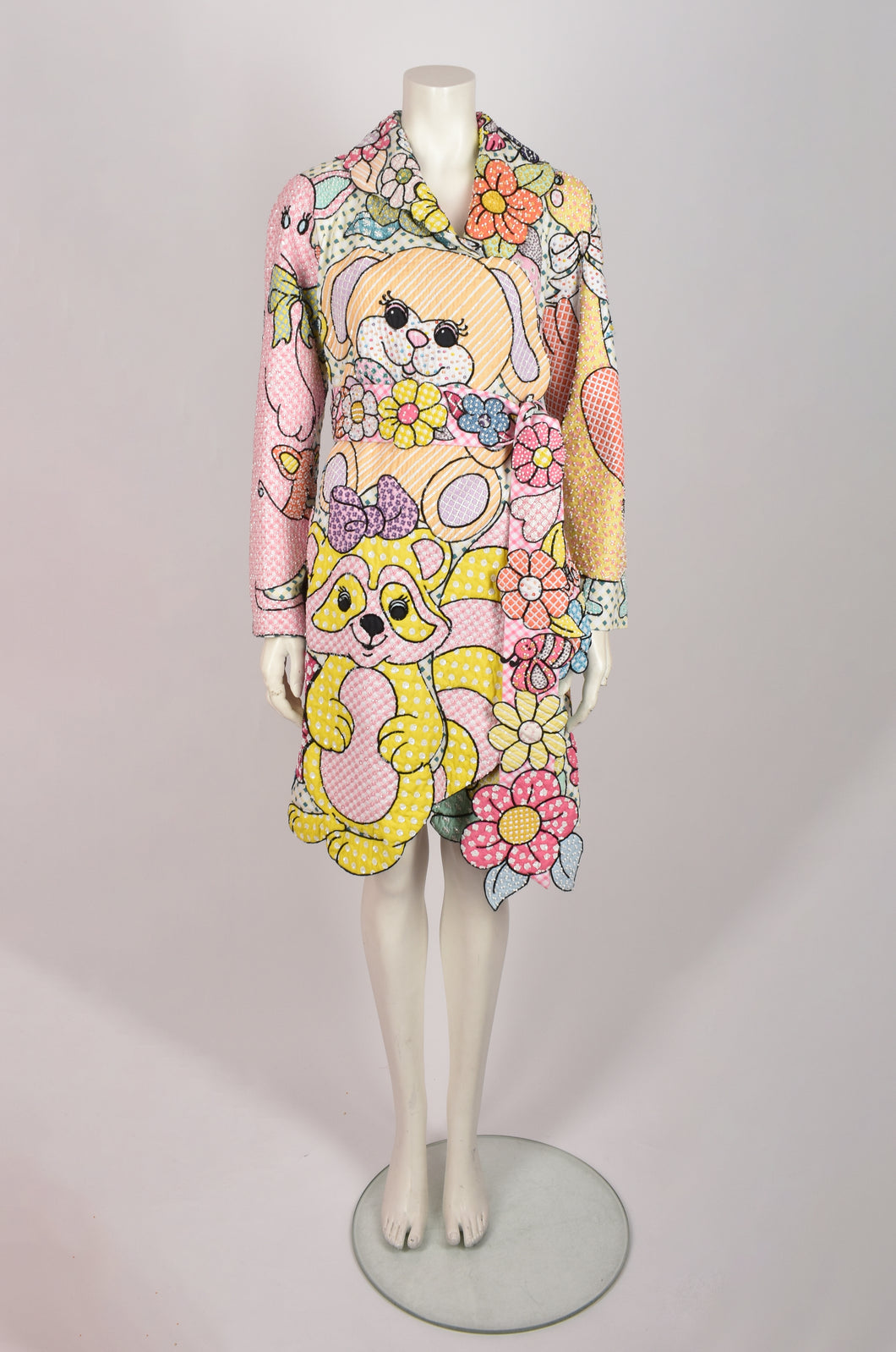 MOSCHINO EMBROIDERED SEQUIN PRINT COAT