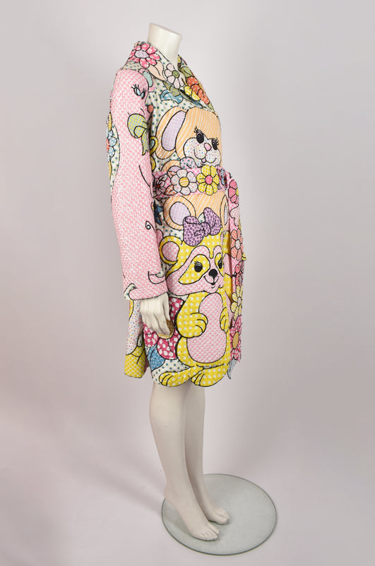 MOSCHINO S/S 2022 EMBROIDERED SEQUIN PRINT COAT