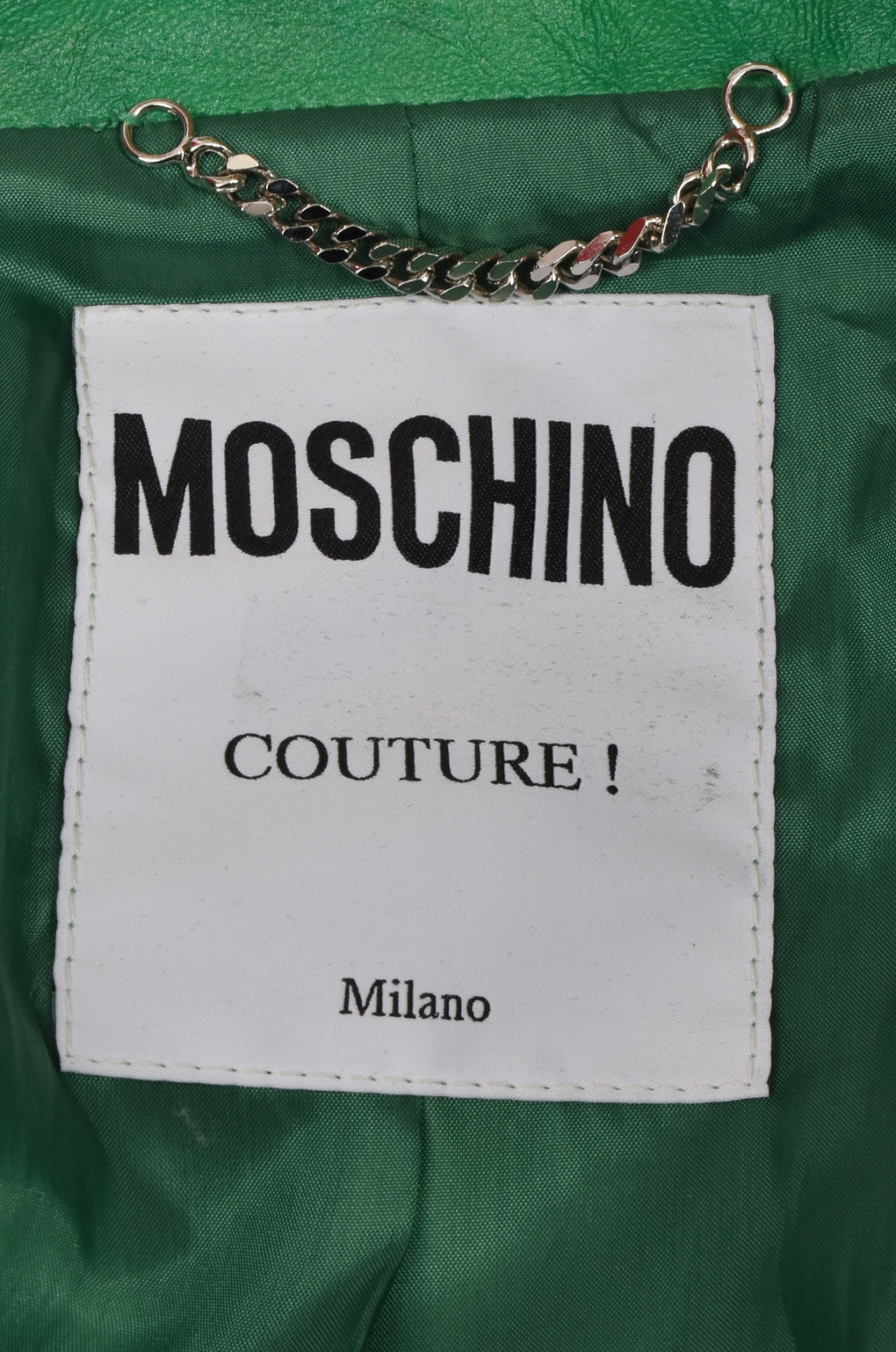 MOSCHINO HAND PAINTED - BEADED LEATHER SUIT