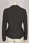 MOSCHINO POLKA DOT JACKET WITH GOLD HEART BUTTONS