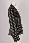 MOSCHINO POLKA DOT JACKET WITH GOLD HEART BUTTONS