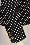 MOSCHINO POLKA DOT JACKET WITH GOLD HEART BUTTONS