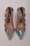 MOSCHINO POINTED HEELS WITH CRYSTALS