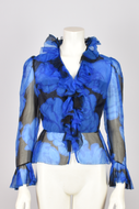 MURRAY ARBEID BLUE SILK ORGANZA TOP