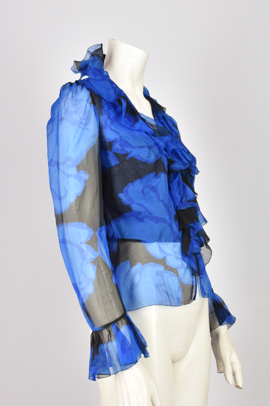 MURRAY ARBEID BLUE SILK ORGANZA TOP