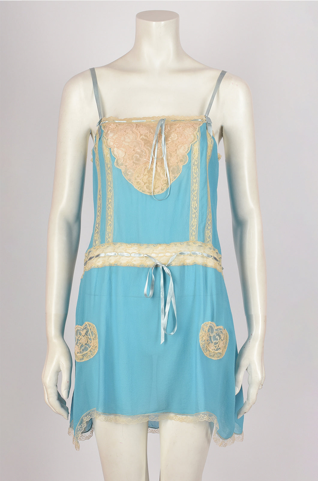 BLUE SILK SLIP