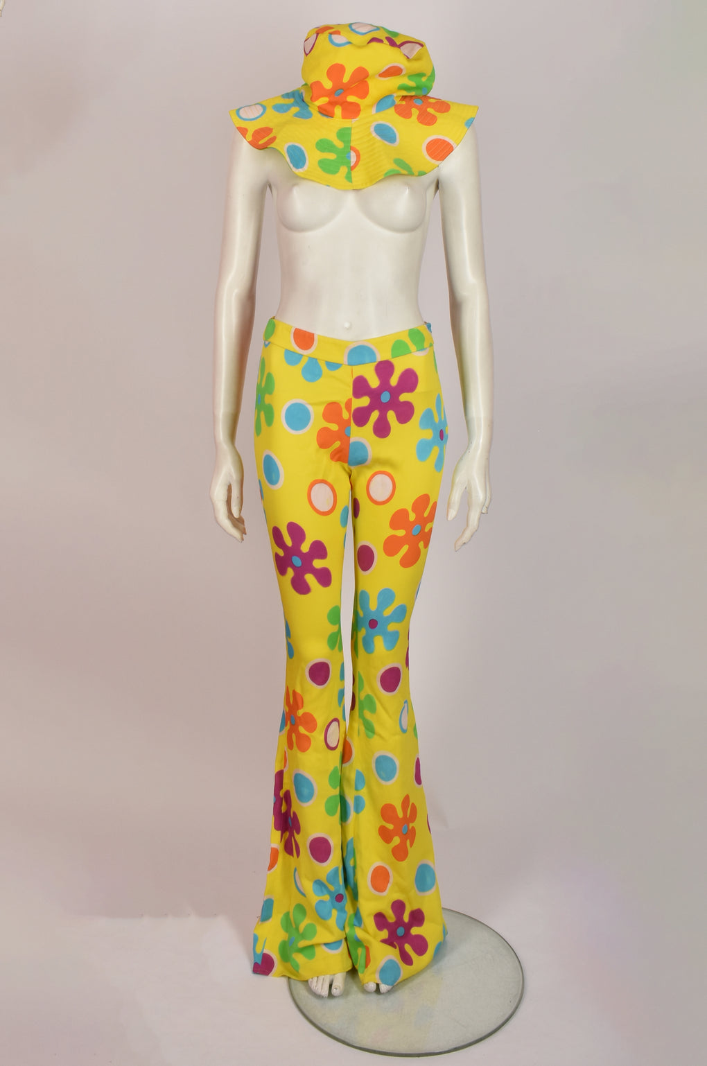 MOSCHINO FLORAL TROUSERS WITH MATCHING HAT