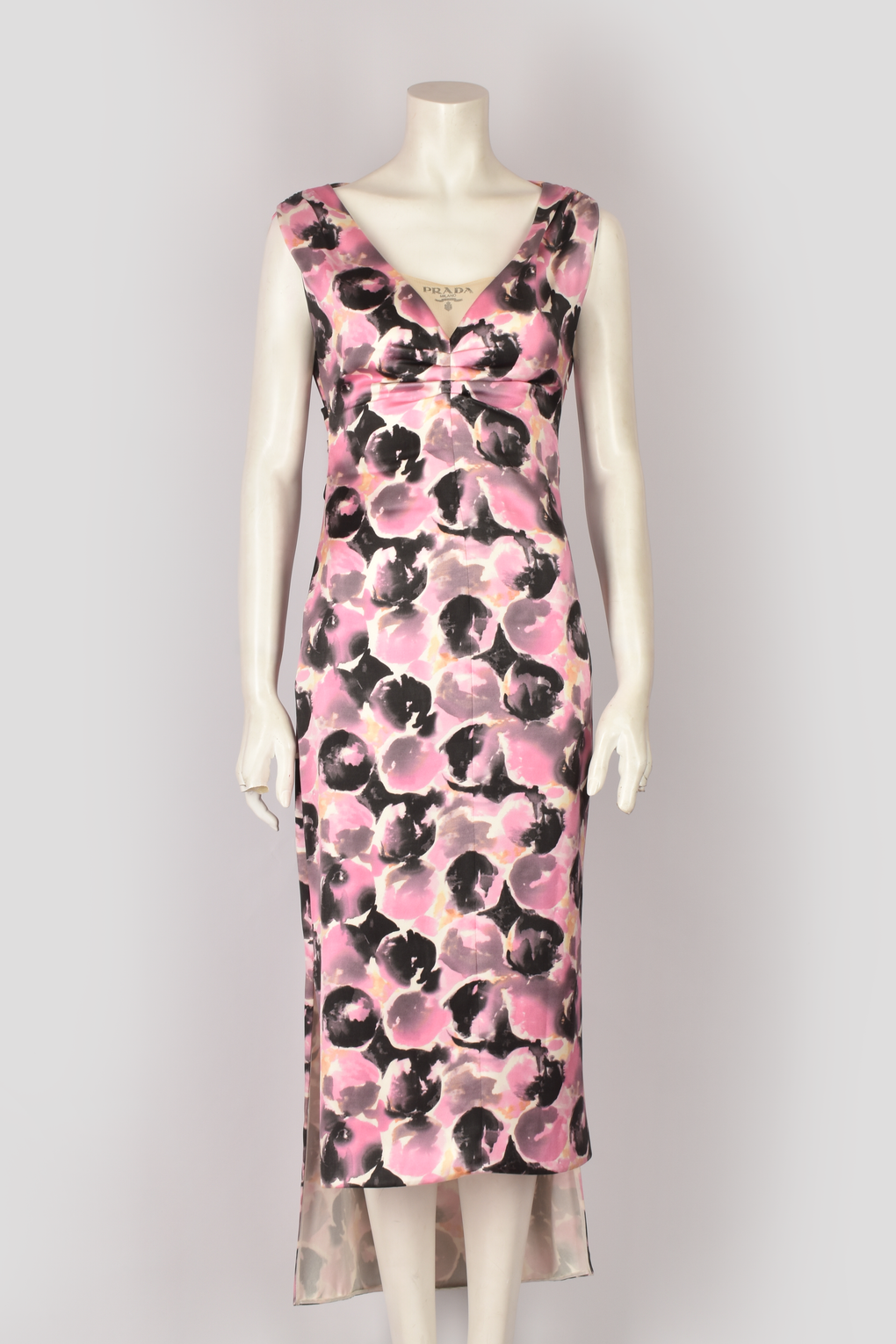 PRADA SILK PINK AND BLACK DRESS
