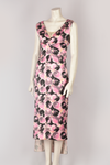 PRADA SILK PINK AND BLACK DRESS