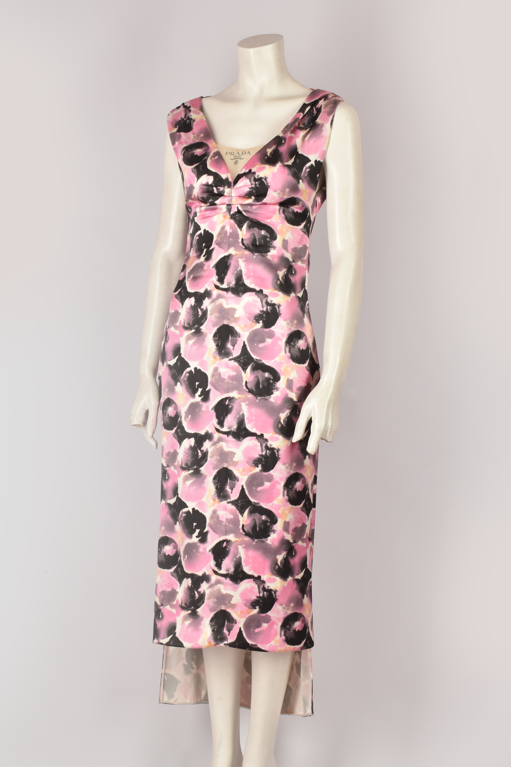 PRADA SILK PINK AND BLACK DRESS
