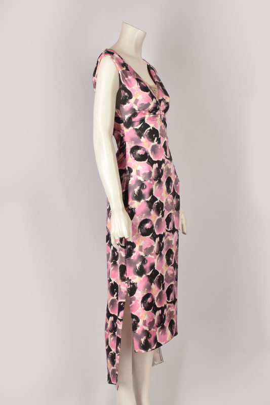 PRADA SILK PINK AND BLACK DRESS