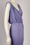 EMANUEL UNAGRO PURPLE DRAPED GOWN