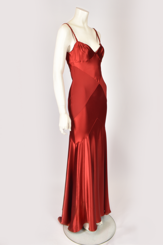 AMANDA WAKELEY RED SILK GOWN