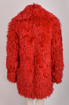 PHILOSOPHY RED FUR COAT