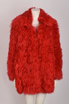 PHILOSOPHY RED FUR COAT