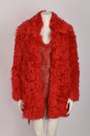 PHILOSOPHY RED FUR COAT