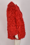 PHILOSOPHY RED FUR COAT