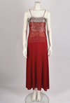 LESLEY SANDRA RED SEQUIN MAXI DRESS